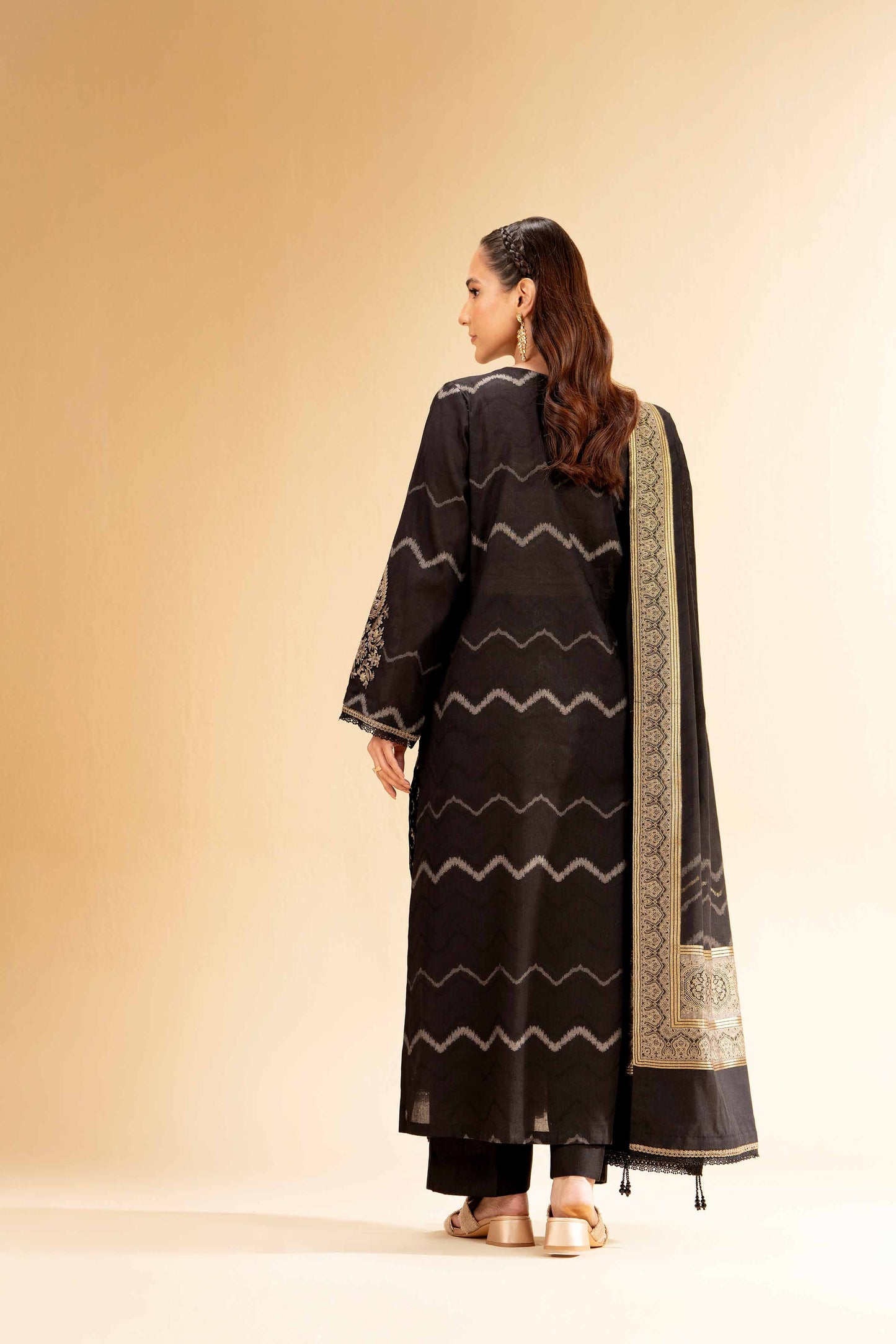3 Piece - Jacquard Embroidered Suit - 42501398