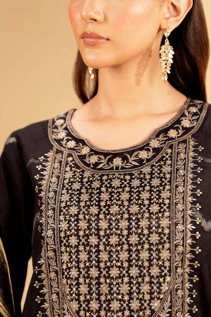 3 Piece - Jacquard Embroidered Suit - 42501398