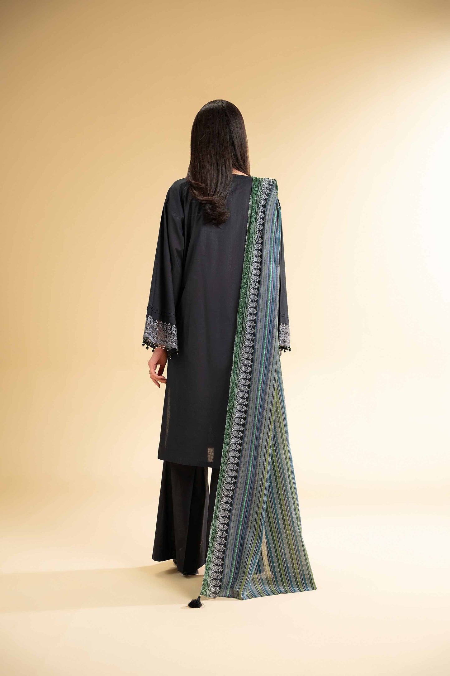 3 Piece - Printed Embroidered Suit - 42501652