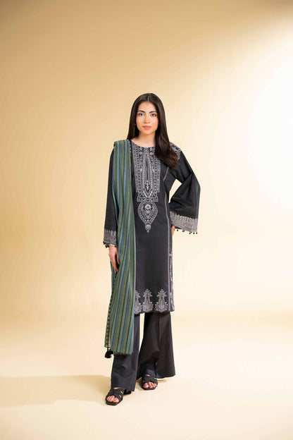 3 Piece - Printed Embroidered Suit - 42501652