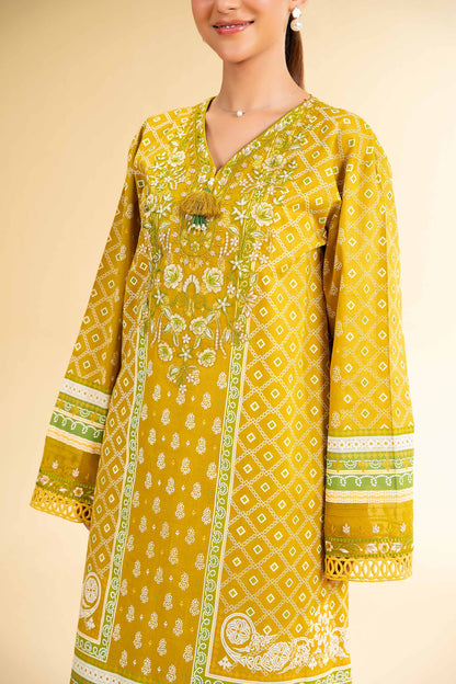 3 Piece - Flatbed Paste Embroidered Suit - 42501659