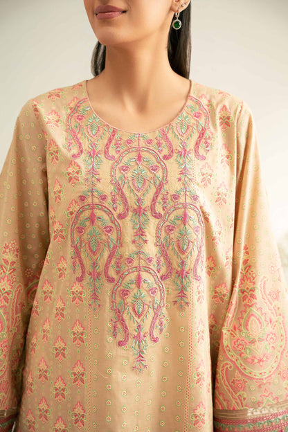 3 Piece - Flatbed Paste Embroidered Suit - 42501668