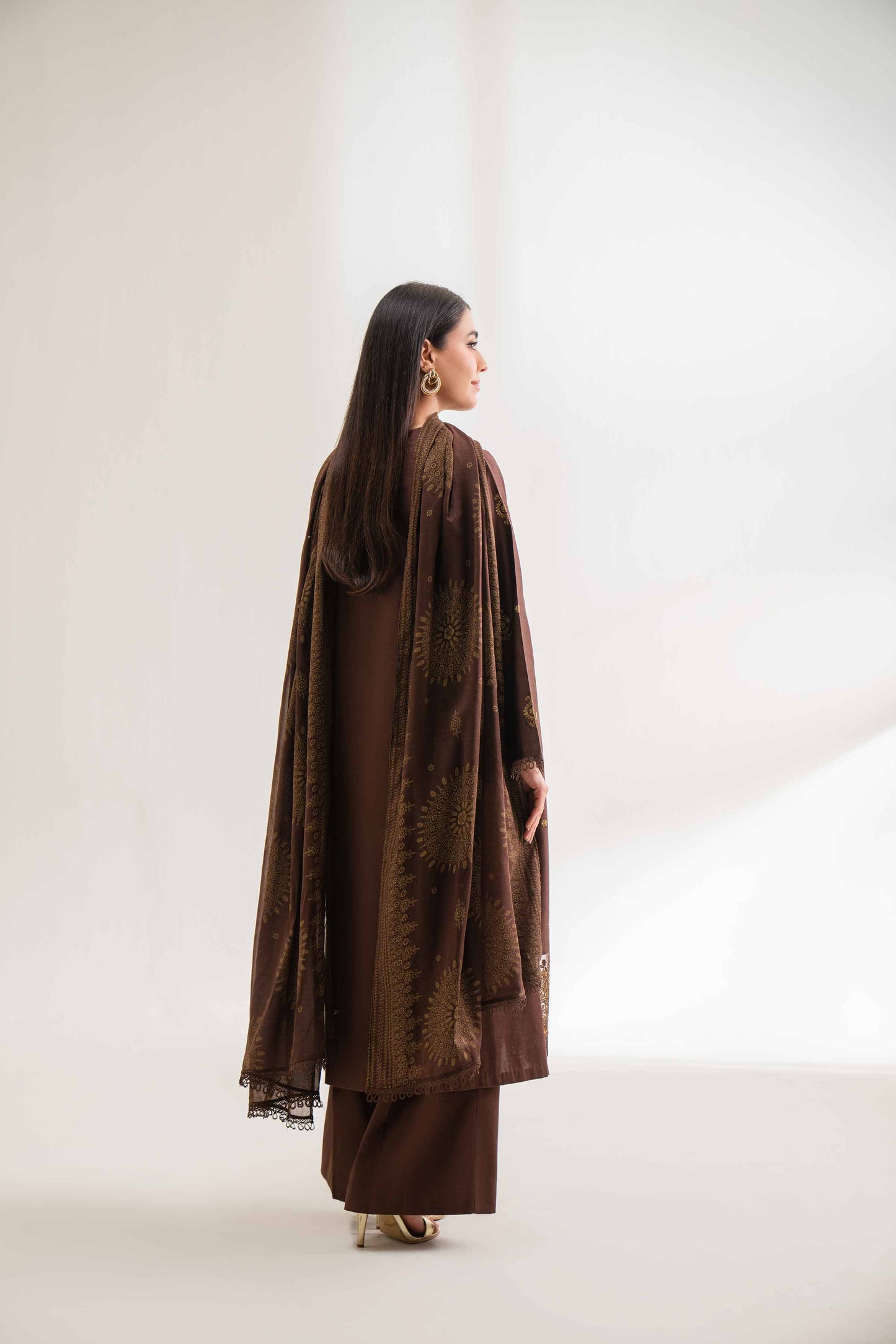 3 Piece - Printed Embroidered Suit - 42501913