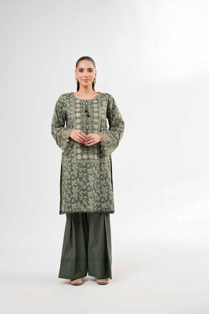 2 Piece - Printed Embroidered Suit - 42502071