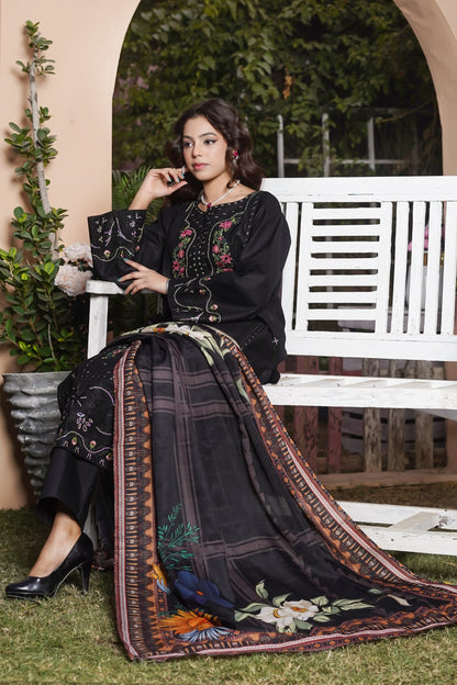 Black 3 piece suit stich